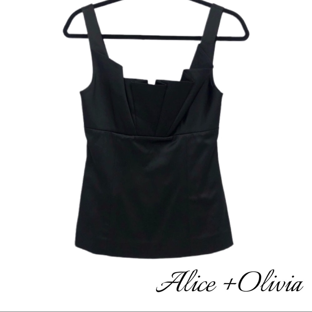 Alice + Olivia Ribbed Silk Tank Size XS